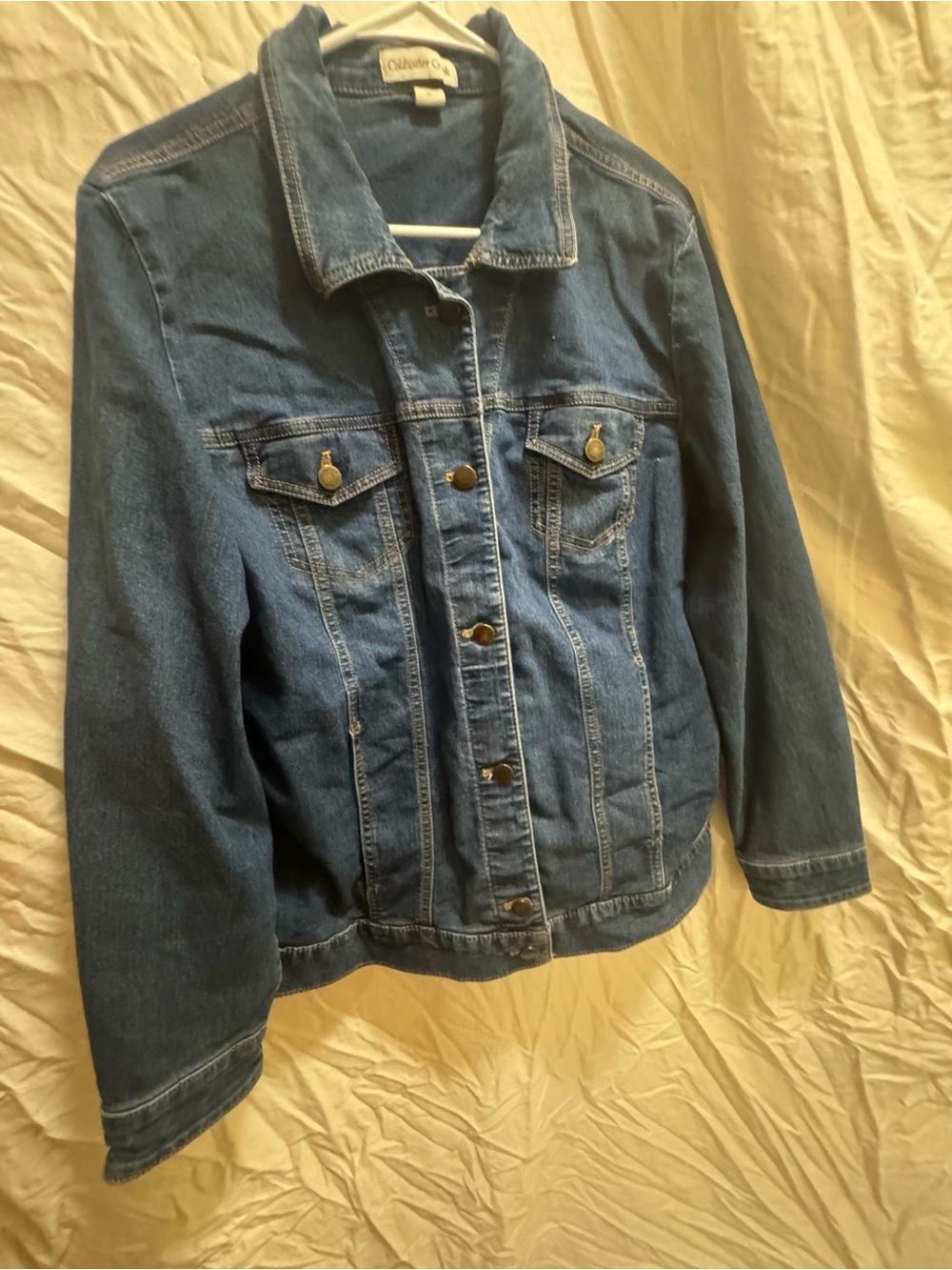 Coldwater Creek Classic Blue Denim Jacket with Button Front